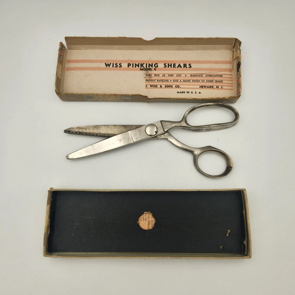 Vintage‎ Wiss Model C Pinking Shears Made in USA with Original Box and Manual